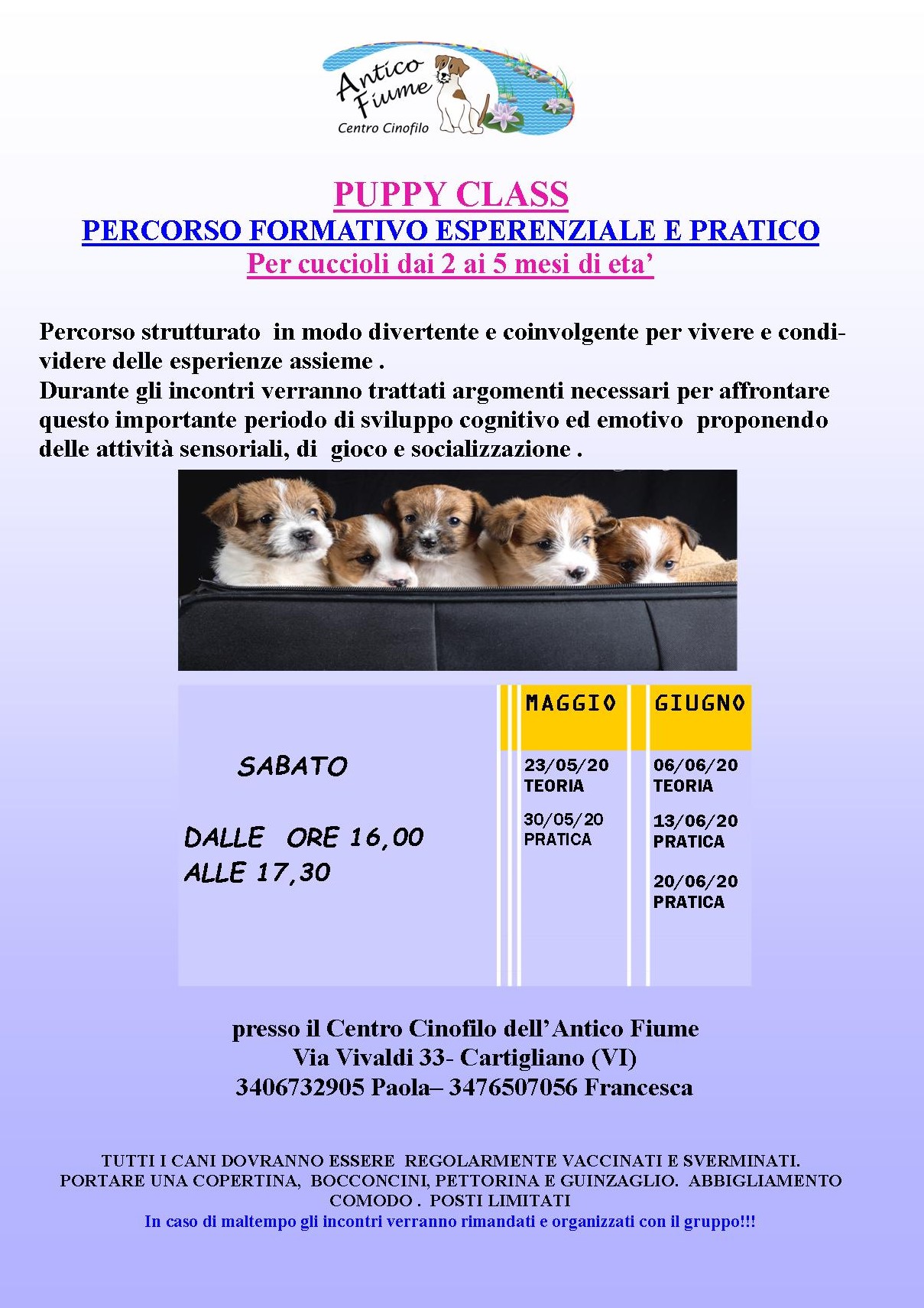 PERCORSO RIVOLTO AI PROPRIETARI DEI CUCCIOLI